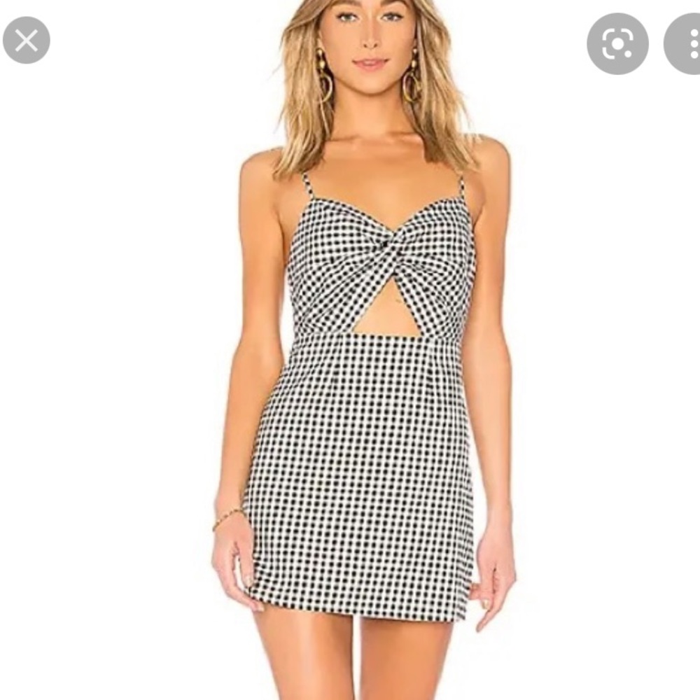 Revolve belle knot gingham dress